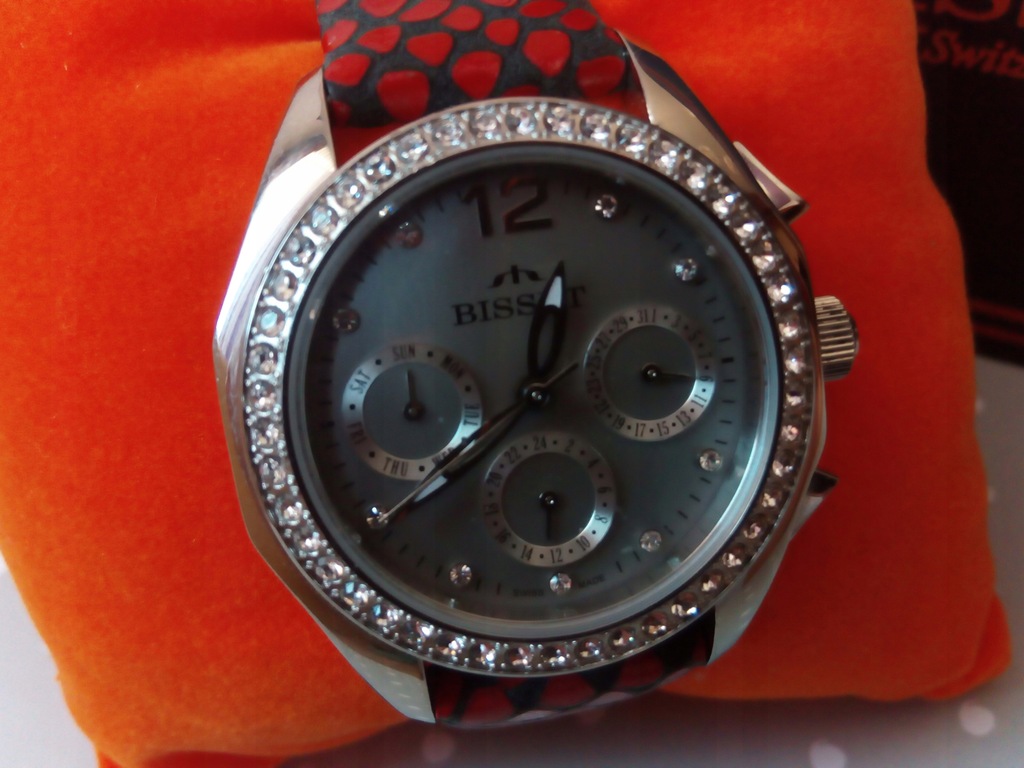 BISSET BSAD50 szwajcarski zegarek, uroczy pasek