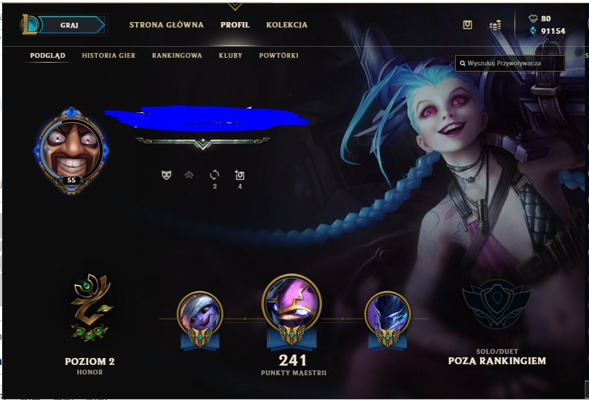Konto league of legends, smurf 100K BE 30lvl