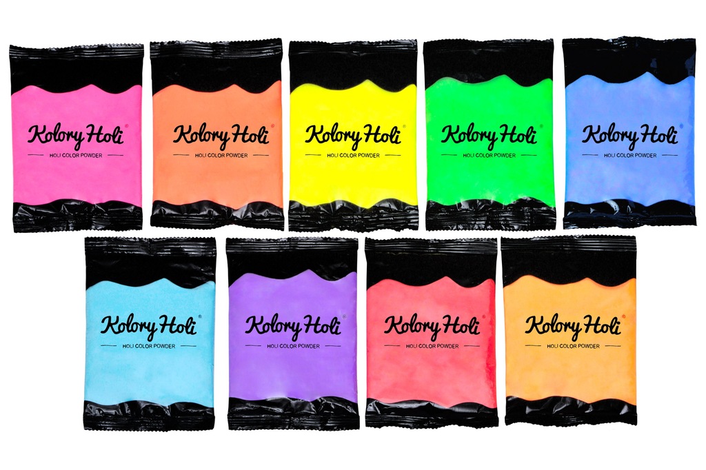 Kolory Holi - proszek na Festiwal Kolorów - ZESTAW