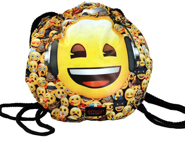 PLECAK NA SZNURKACH WOREK NA PLECY EMOJI YELLOW