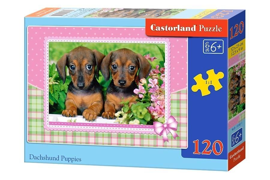 Puzzle dla dzieci 120 el Małe pieski Psy Zwierzeta
