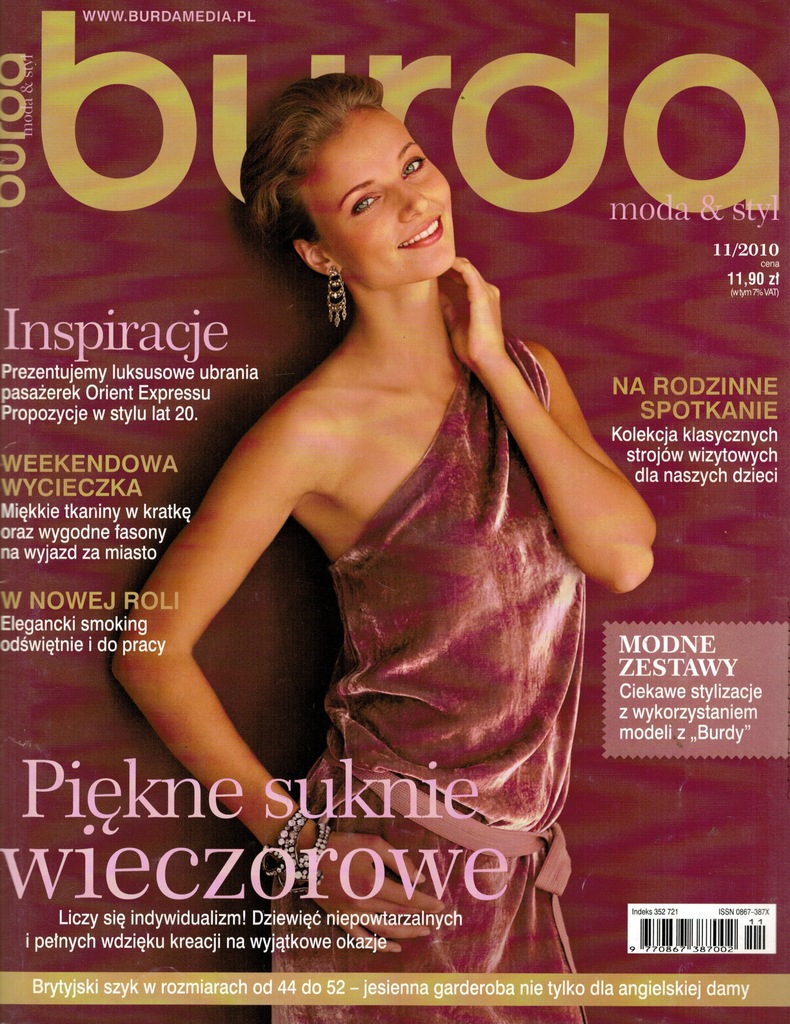 BURDA NR 11/2010 SUKNIE WIECZOROWE