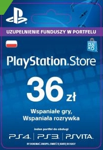 Doładowanie funduszy PlayStation PSN 36zł PS4