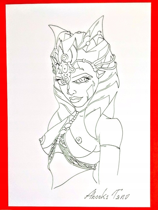 rysunek HENTAI ANIME Star Wars AHSOKA TANO --- bcm