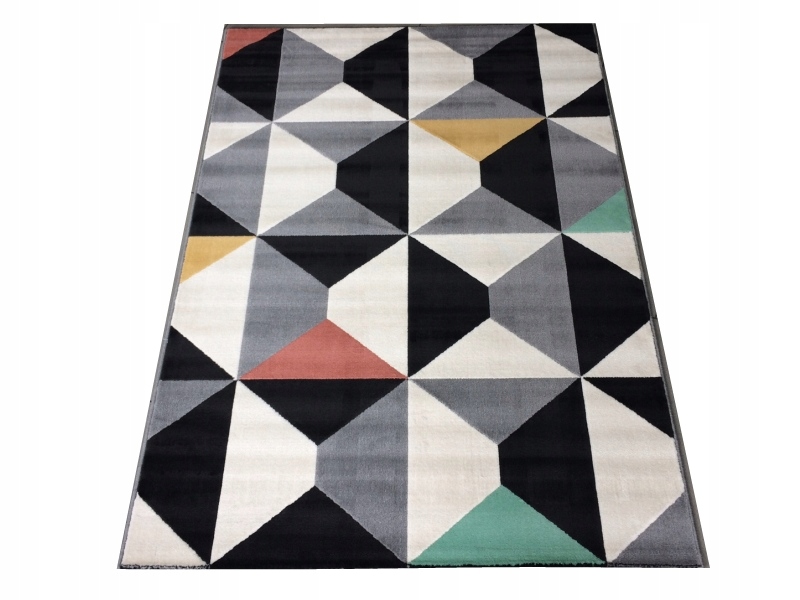 DYWAN CANVAS 160 x 230 DYWANY GEOMETRIA ZIELONY