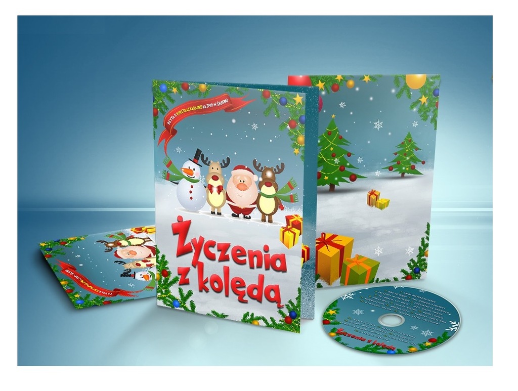 KARTKA ŚWIĄTECZNA Z KOLĘDAMI KARAOKE DVD 