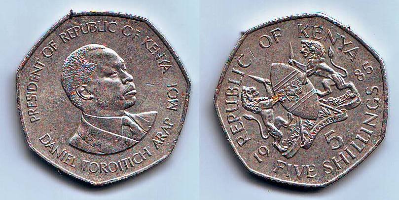 Kenia 5 szylingów 1985