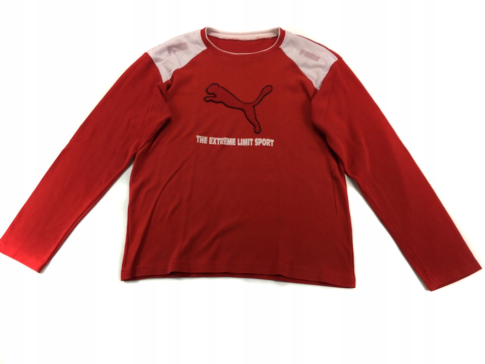 8982 PUMA red LONG sleeves T-SHIRT sport LOGO L