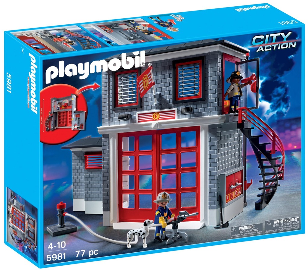  Playmobil 5981 Straż pożarna Remiza strażacka 24H