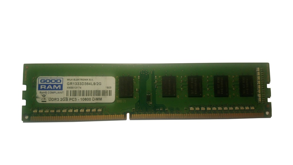 Pamięć Ram GoodRam DDR3 2gb 10600 DIMM GR1333D364L