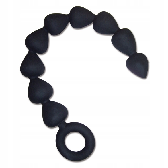 Sonda analna kulkowa - S&amp;M Black Silicone Anal