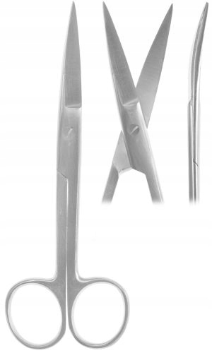 Nożyczki chirurgiczne 14 cm wygięte ostro/ostre