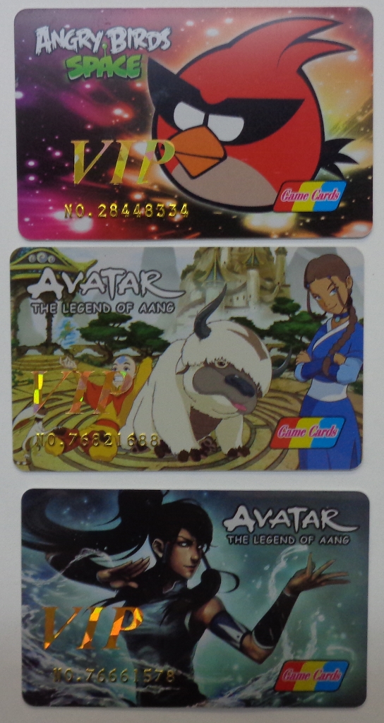 karty VIP - AVATAR + ANGRY BIRDS SPACE x3 / Piorku