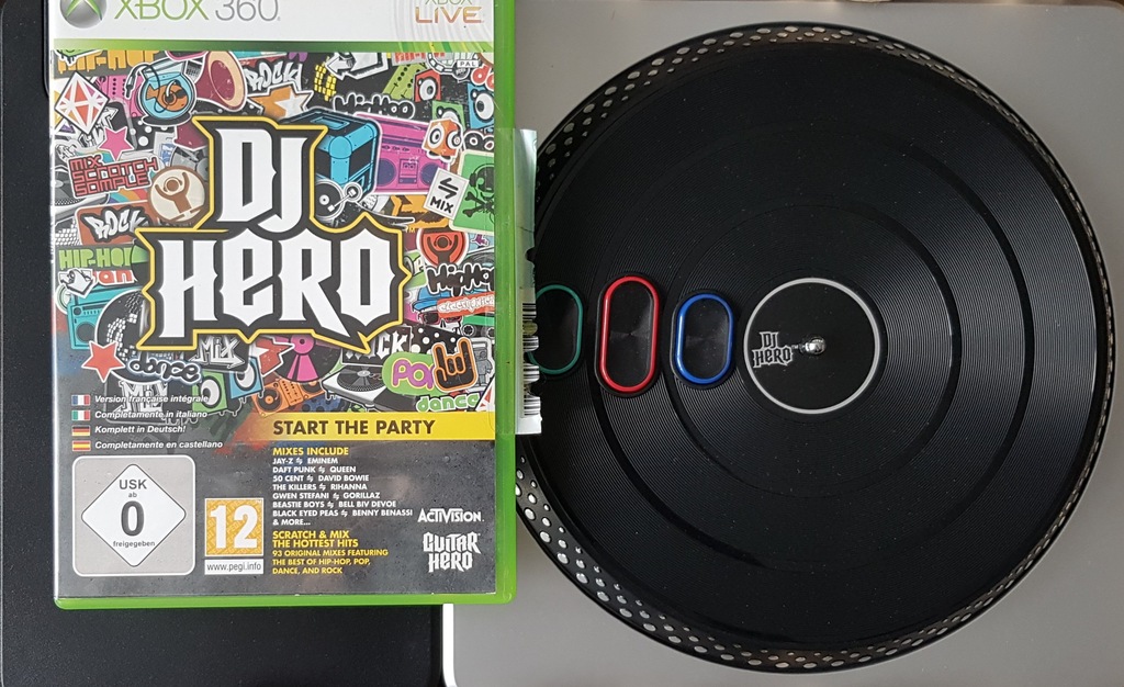 Mikser DJ Hero + gra Xbox 360