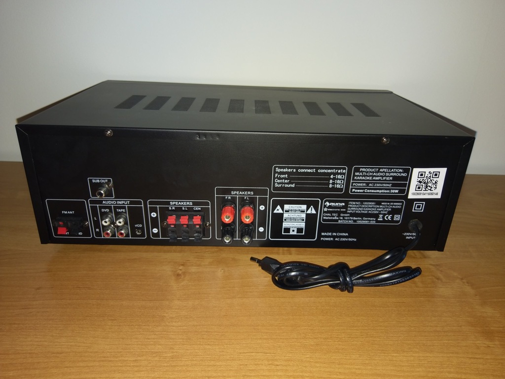 AUNA AMP-3800 USB Amplituner Wzmacniacz 5 Kanałów - 7085338053 ...