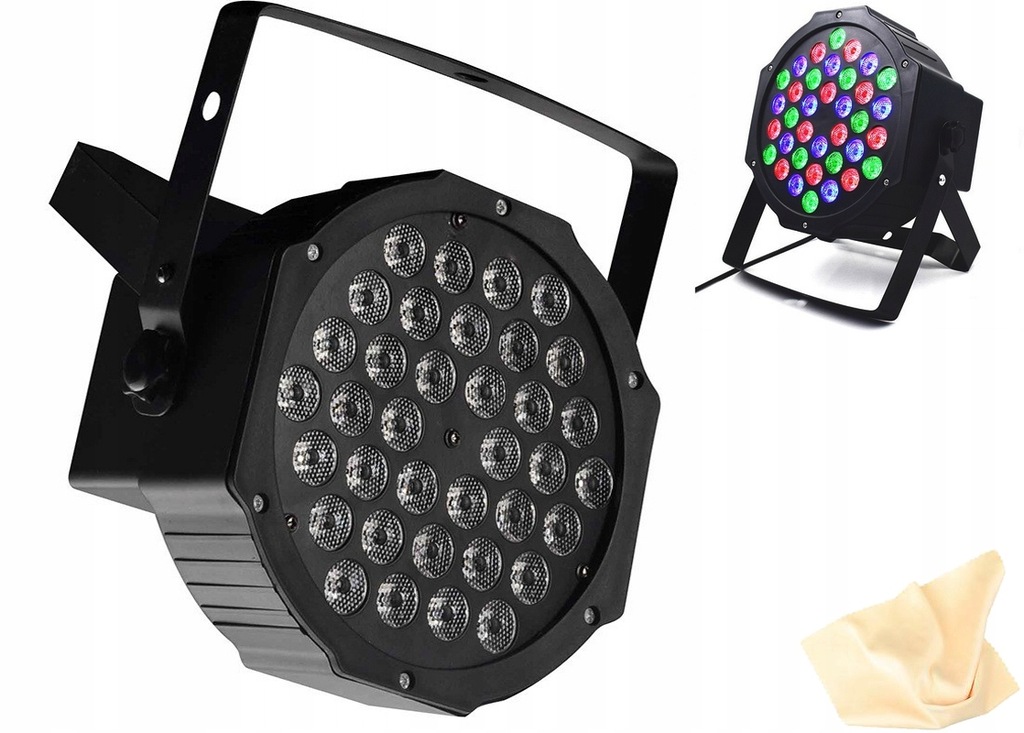 REFLEKTOR LED PAR LAMPA DYSKOTEKOWA 36x3W RGB