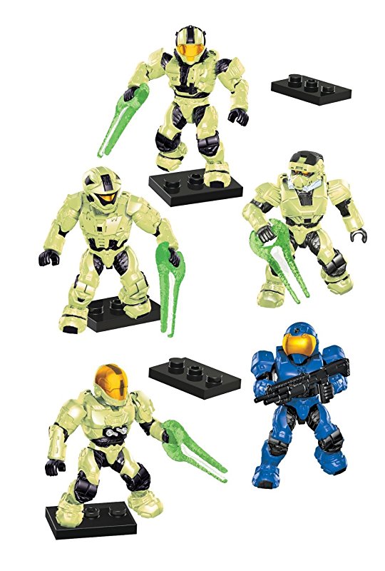 FIGURKI MEGA BLOKS 97199 HALO 5 FIGUREK BROŃ 8+