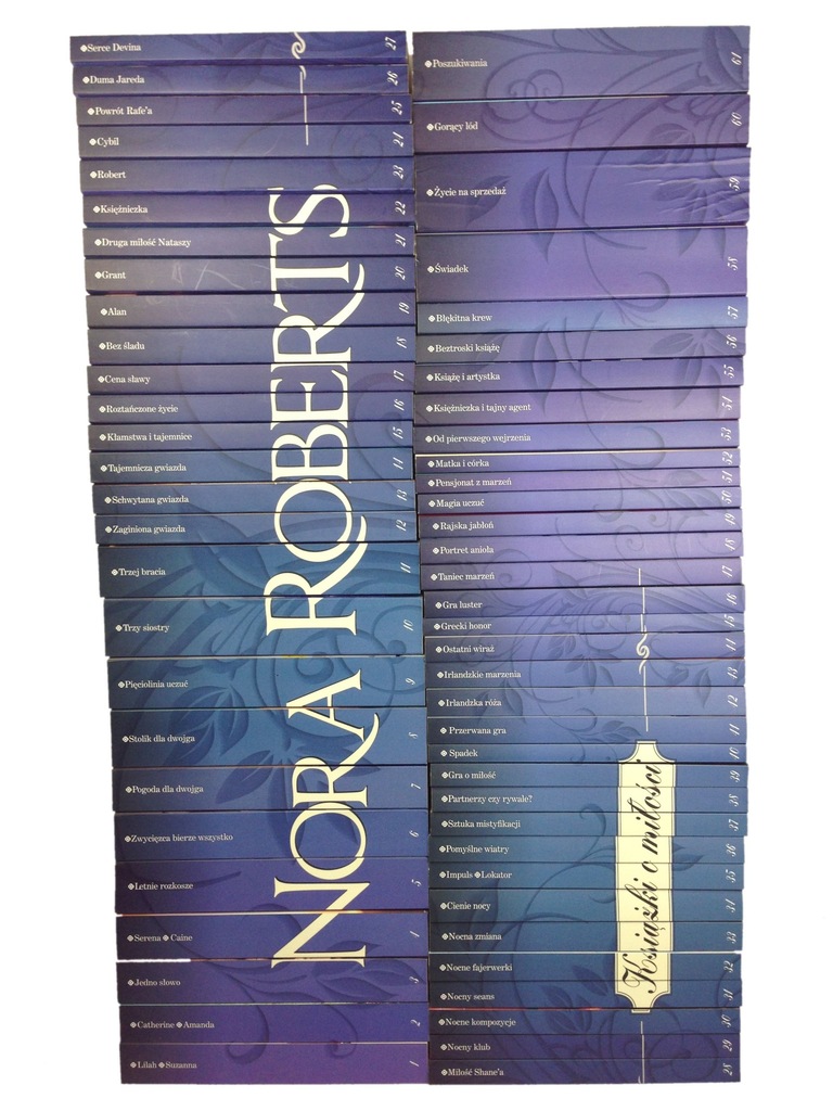 NORA ROBERTS KOLEKCJA TOMY 1-61 książki o miłości