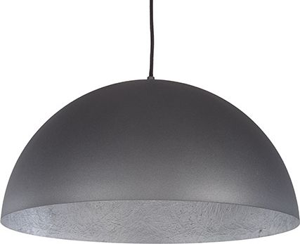 LAMPA SREBRNA SZARA SFERA 70cm NAD WYSPĘ STÓŁ LOFT