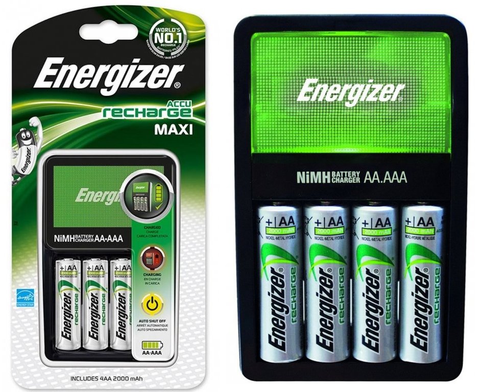 ŁADOWARKA ENERGIZER + 4 AKUMULATORKI R6 AA 2000mAh