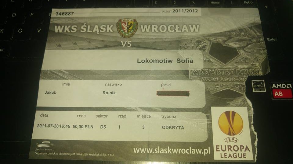 WKS Śląsk Wrocław - Lokomotiv Sofia, 28.07.2011 LE