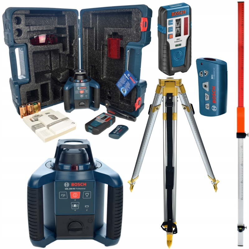 BOSCH NIWELATOR LASEROWY GRL 250 HV + STATYW ŁATA 7300619844