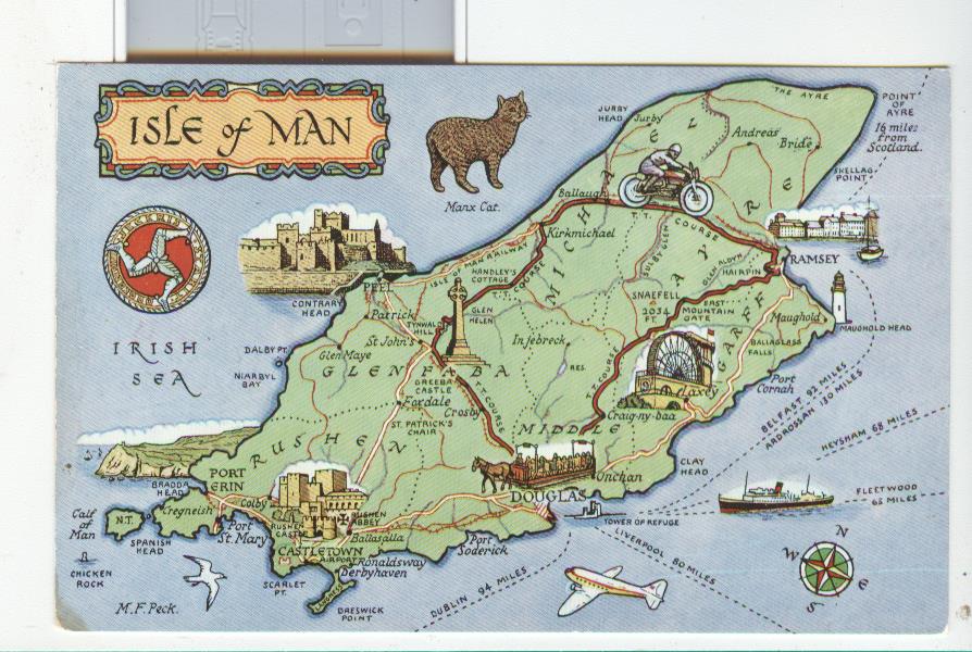 ANGLIA , WYSPA MAN , MAPA