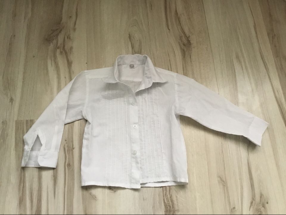 Biała koszula do fraka smokingu garnituru r.2 lata