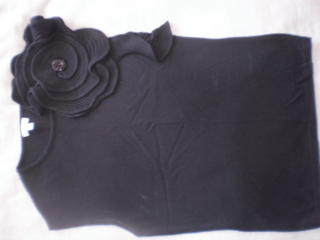 SOLAR  czarna bluza damska, zdobiona   r. M