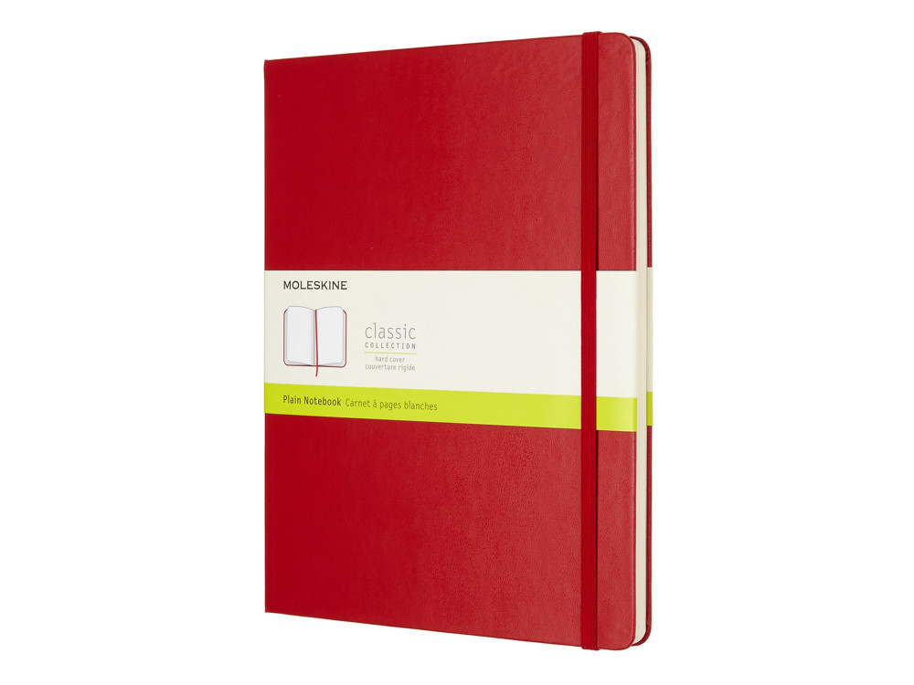 Notatnik Moleskine - Plain Red Hard XL