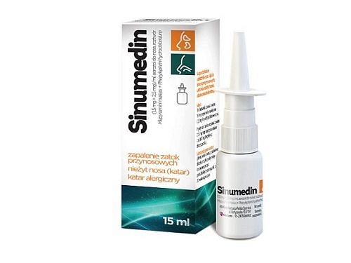 Sinumedin aerozol do nosa ,roztwór (1,5mg +2,5mg)