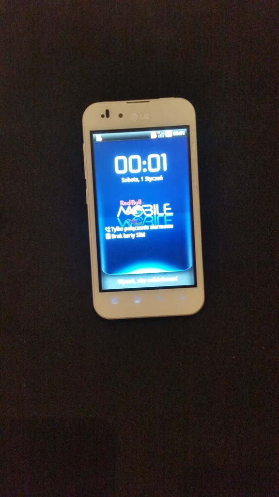 Telefon LG P970 RedBull Biały używany
