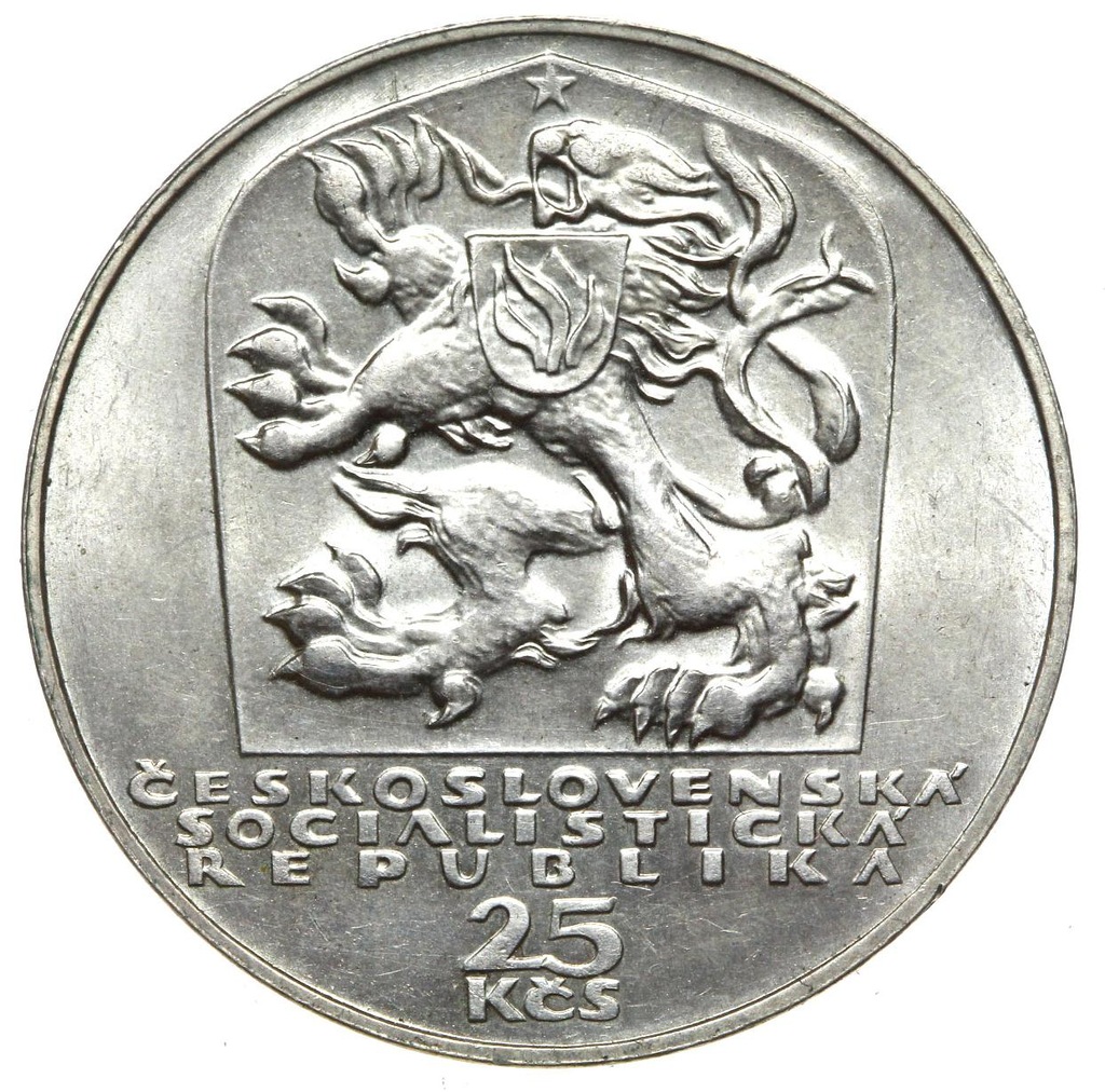 25 Koron Czeskich Ile To Zl Czechosłowacja - 25 Koron 1969 - SNP - SREBRO UNC - 7355421232 - oficjalne archiwum Allegro