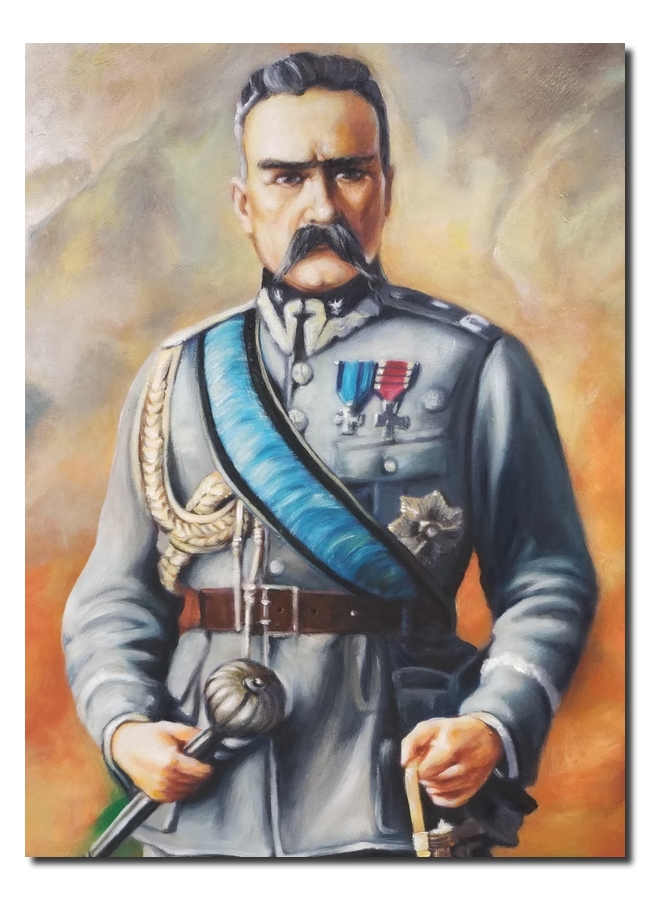 Obraz  portret MARSZAŁEK JÓZEF PIŁSUDSKI PŁÓTNO