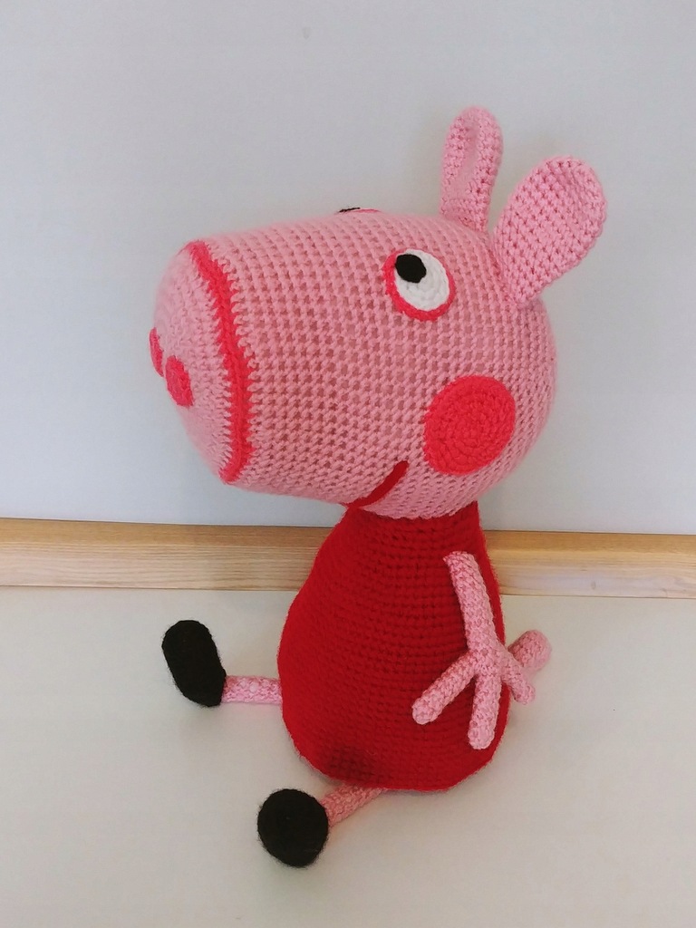 Świnka Peppa na szydełku hand made, rękodzięło