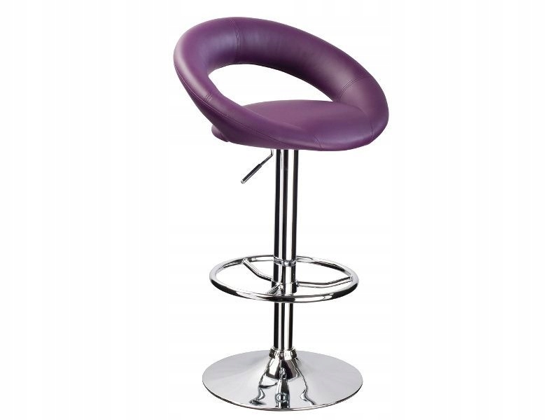 Hoker stołek barowy krzesło C300 fiolet ekoskóra