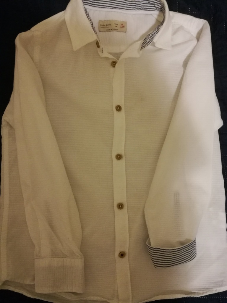Święta Biała koszula Zara Boy roz 128 jak nowa 