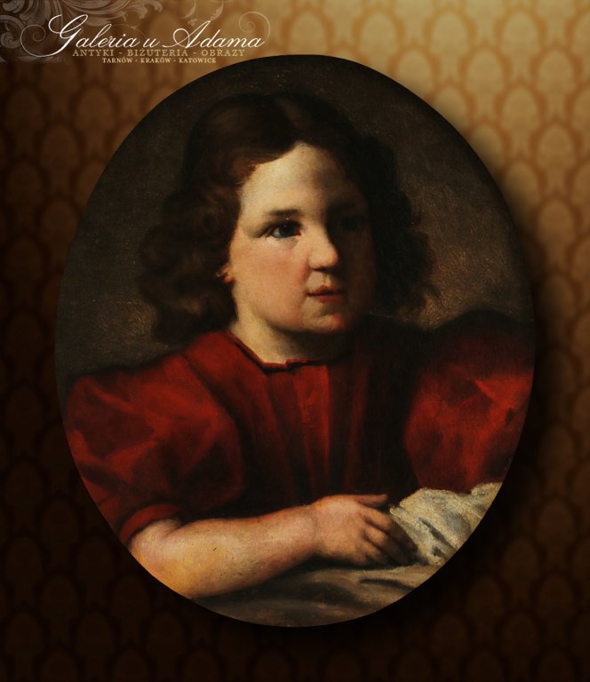 Portret Dziewczynki W Czerwonej Sukience Nastrój Obrazu PORTRET DZIEWCZYNKI W CZERWONEJ SUKIENCE-XIX WIEK - 6121169609