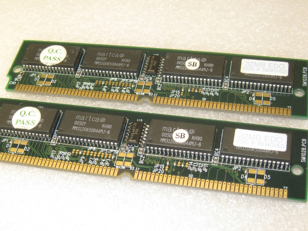 PAMIĘĆ RAM SIMM 72PIN EDO DRAM 2x 32MB DO PC 486