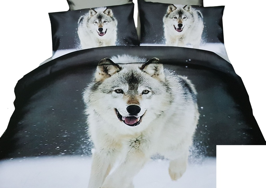 POŚCIEL 3D WILK HUSKY PIES 200x220 4CZ