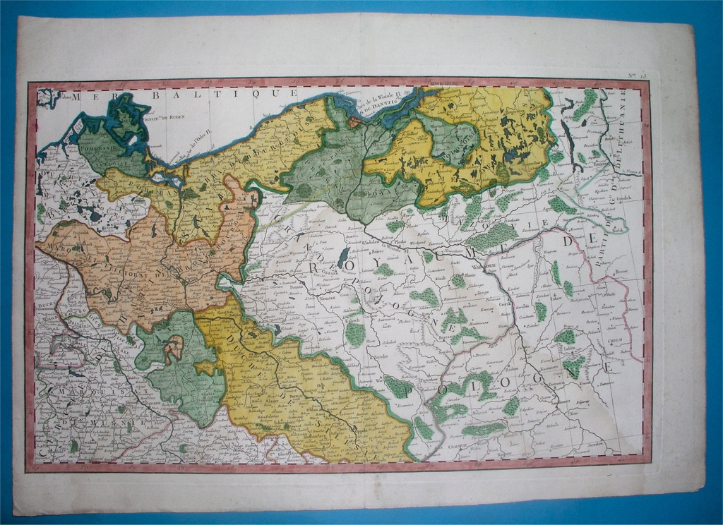 1780 MAPA POLSKA ŚLĄSK Warszawa Kraków Poznań