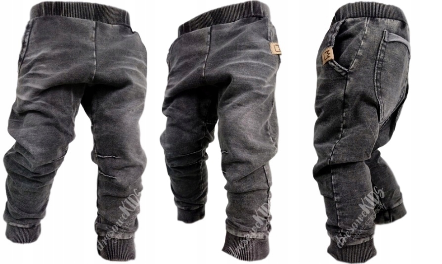 by MIMI spodnie szare jak jeans dekatyzowane 104