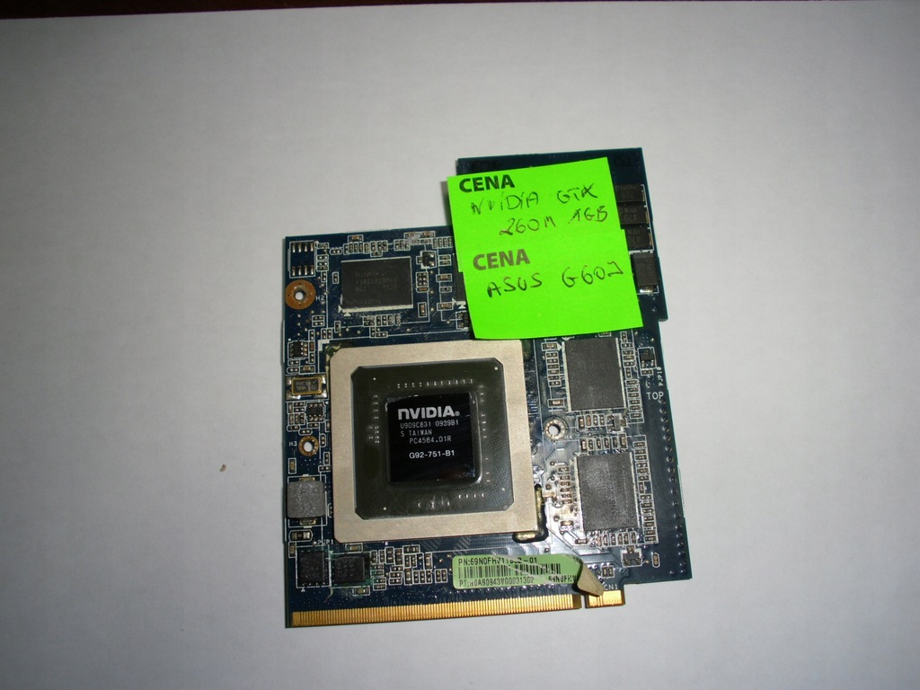 KARTA GRAFICZNA NVIDIA GTX 260M 1GB NIESPRAWNA