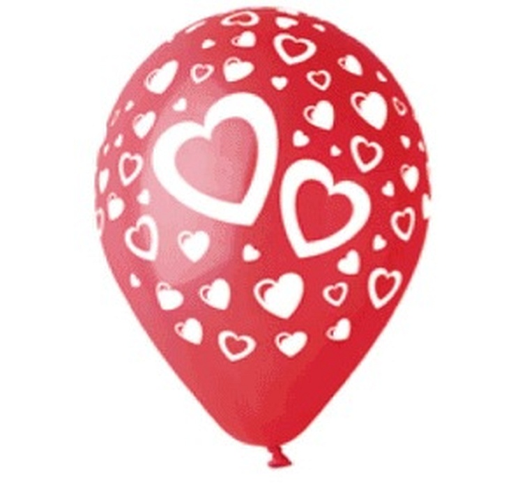Balony Serce Serca Serduszka Walentynki 30cm 5szt
