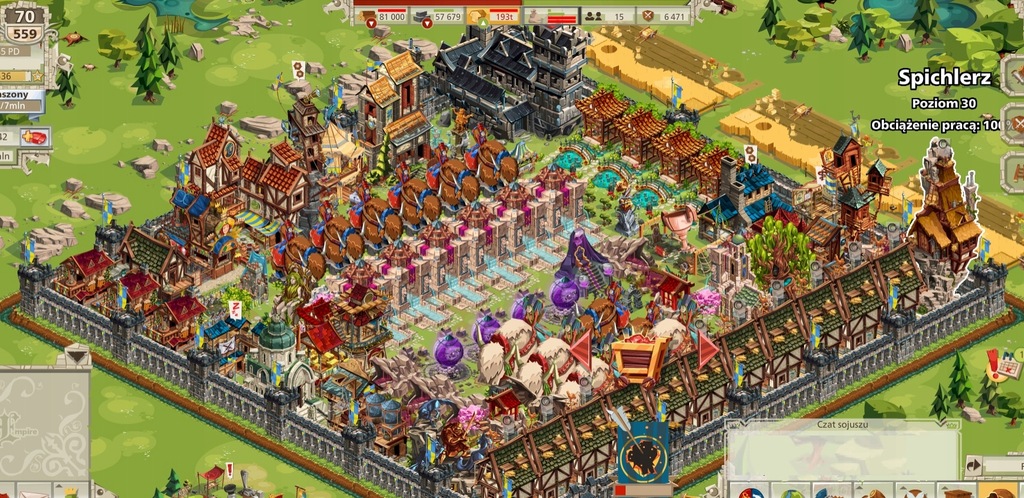 Goodgame Empire konto 70 lvl 558 leg z mailem