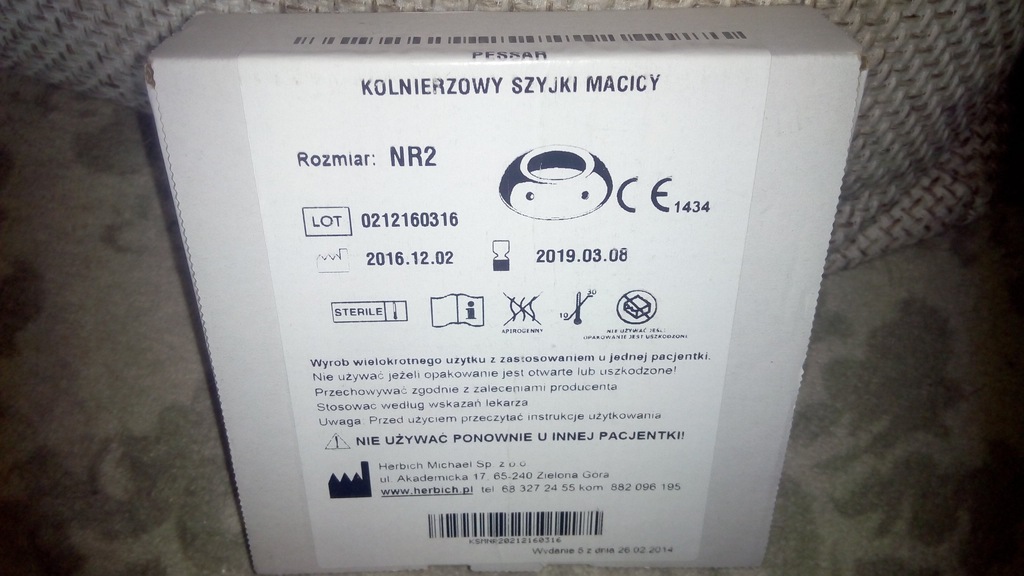 Pessar kołnierzowy szyjki macicy Nr2 (Herbicha)