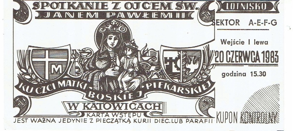 Katowice - spotkanie z Papieżem JP II 1983 r
