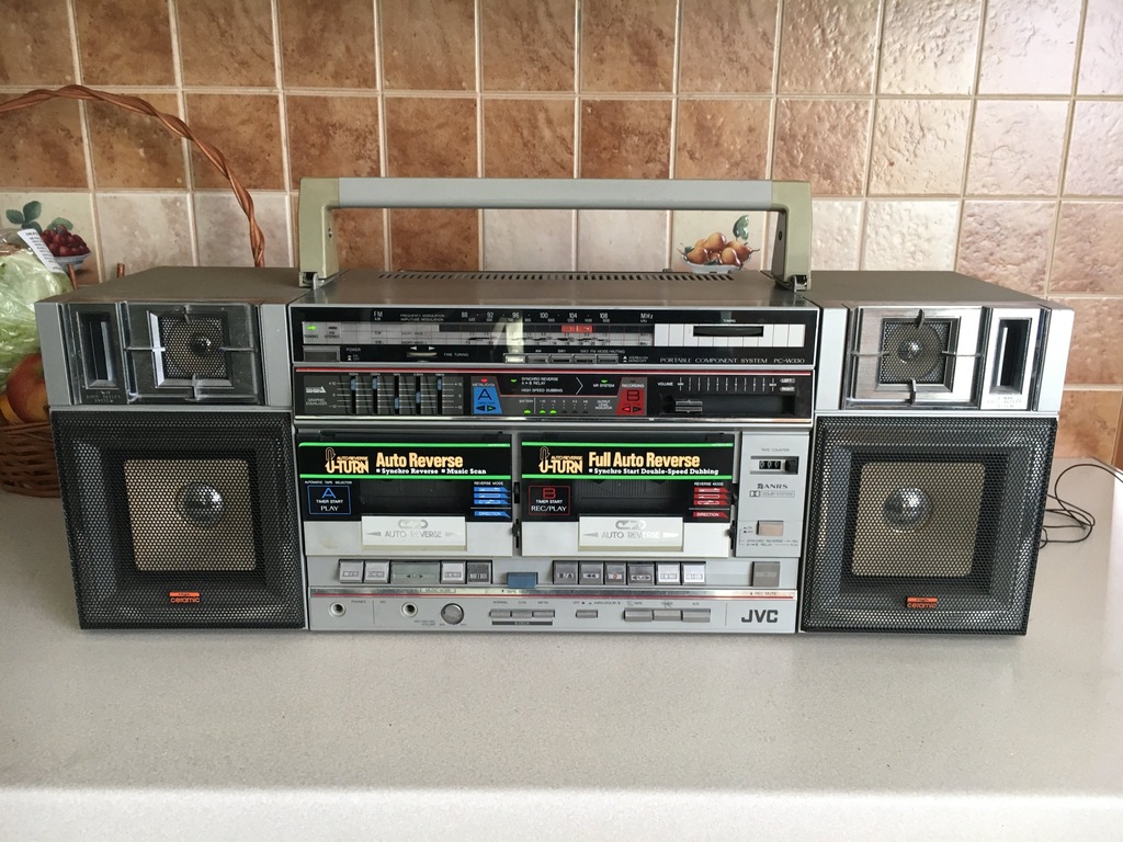 KULTOWY BOOMBOX JVC PC-R330W vintage oldschool