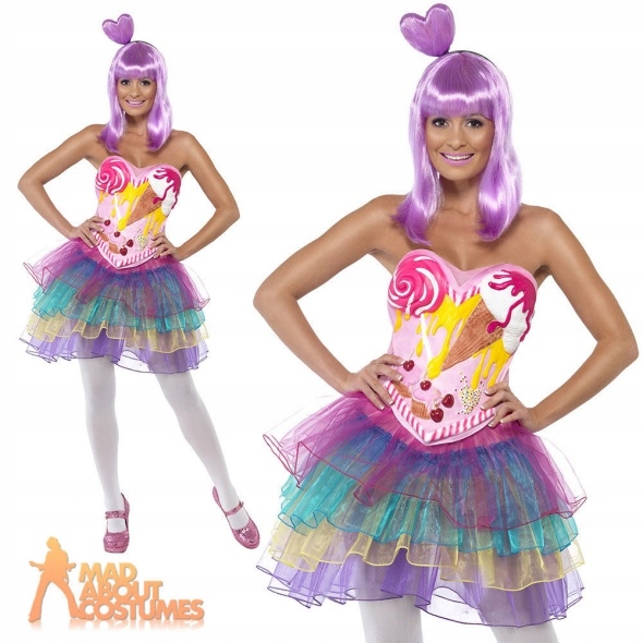 Kostium KATY PERRY M jak nowy CANDY słodycze