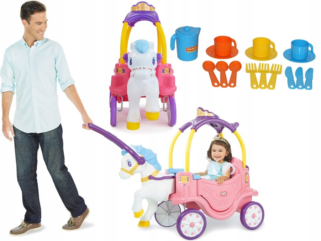 JEŹDZIK LITTLE TIKES COZY COUPE KARETA Z KONIEM